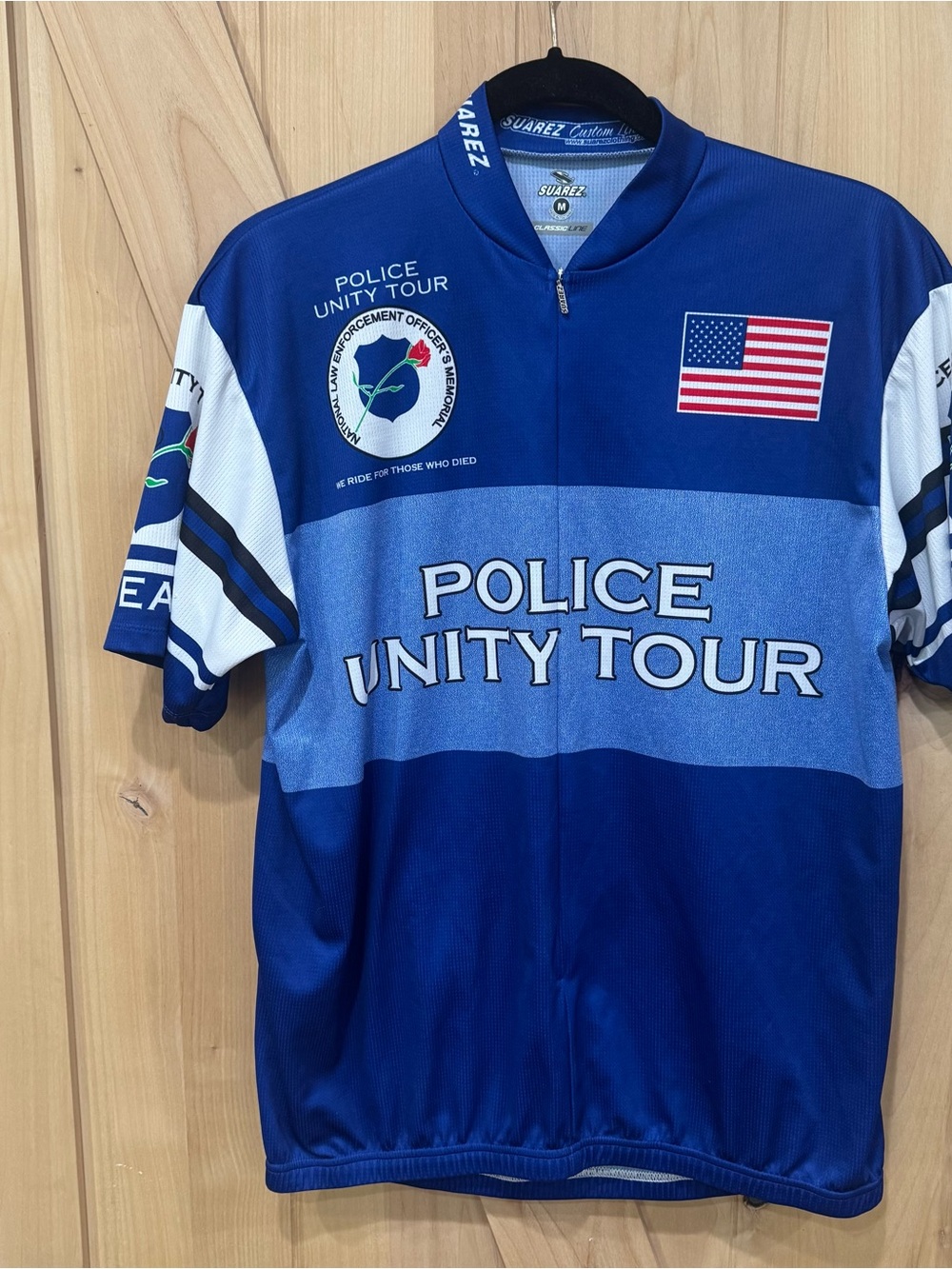 Suarez Police Full Zip Cycling Jersey Size Medium Police Unity Tour shirt - Picture 15 of 15